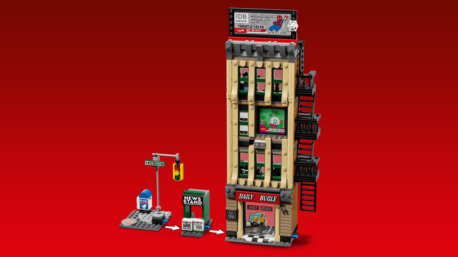 LEGO 76342 LEGO® Super Heroes Marvel 76342 - Spider-Man vs. Mysterio: Daily Bugle – Detailansicht 1