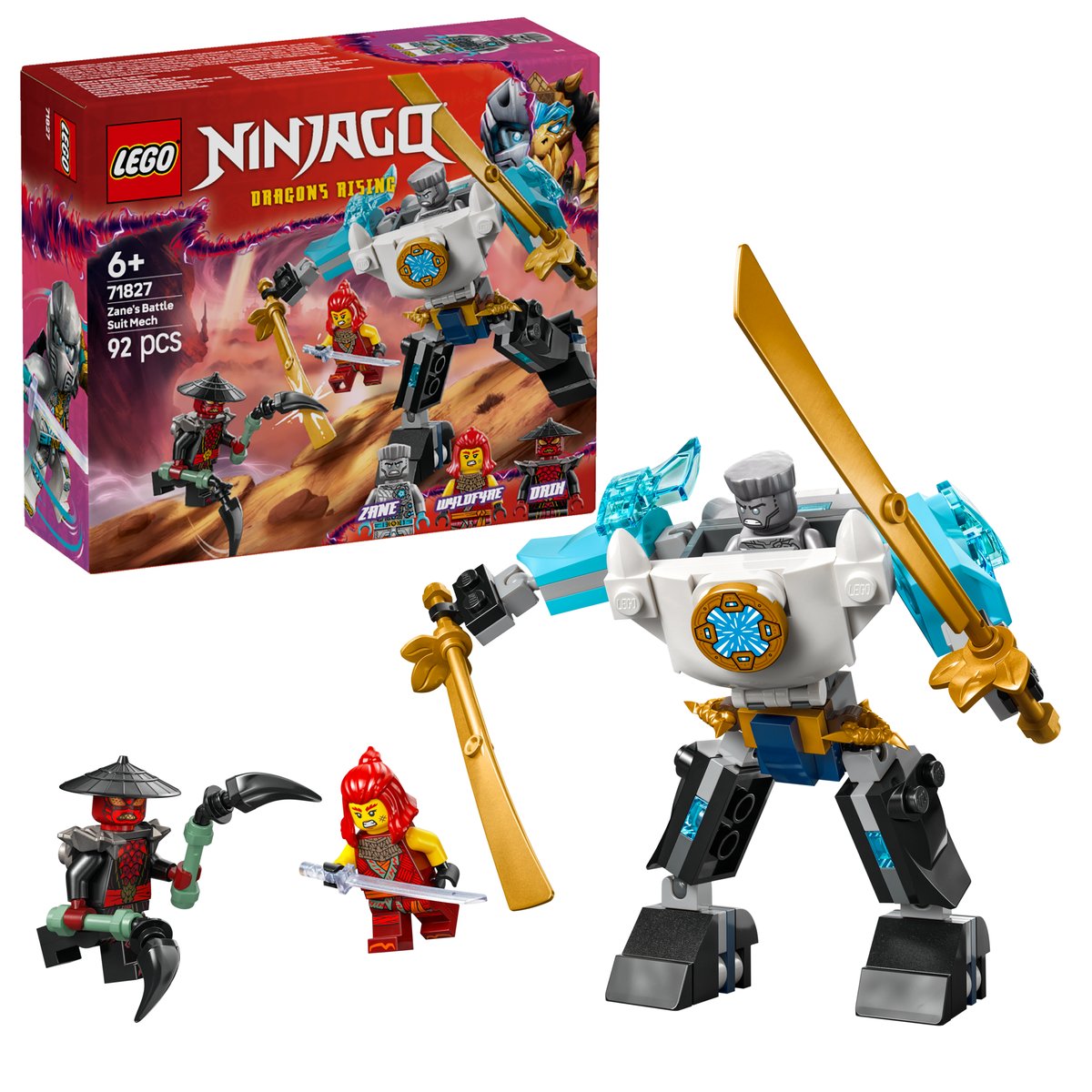 LEGO 71827 LEGO® Ninjago 71827 - Zanes Action-Mech – Box & Produkt