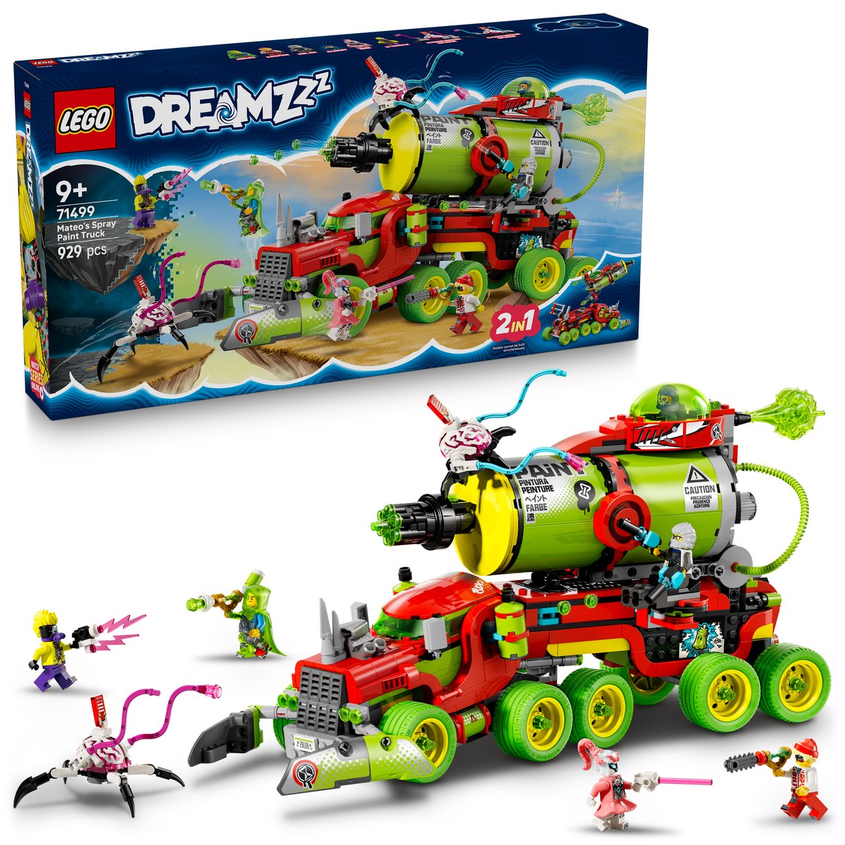 LEGO 71499 LEGO® DREAMZzz 71499 - Mateos Sprühdosen-Truck – Box & Produkt