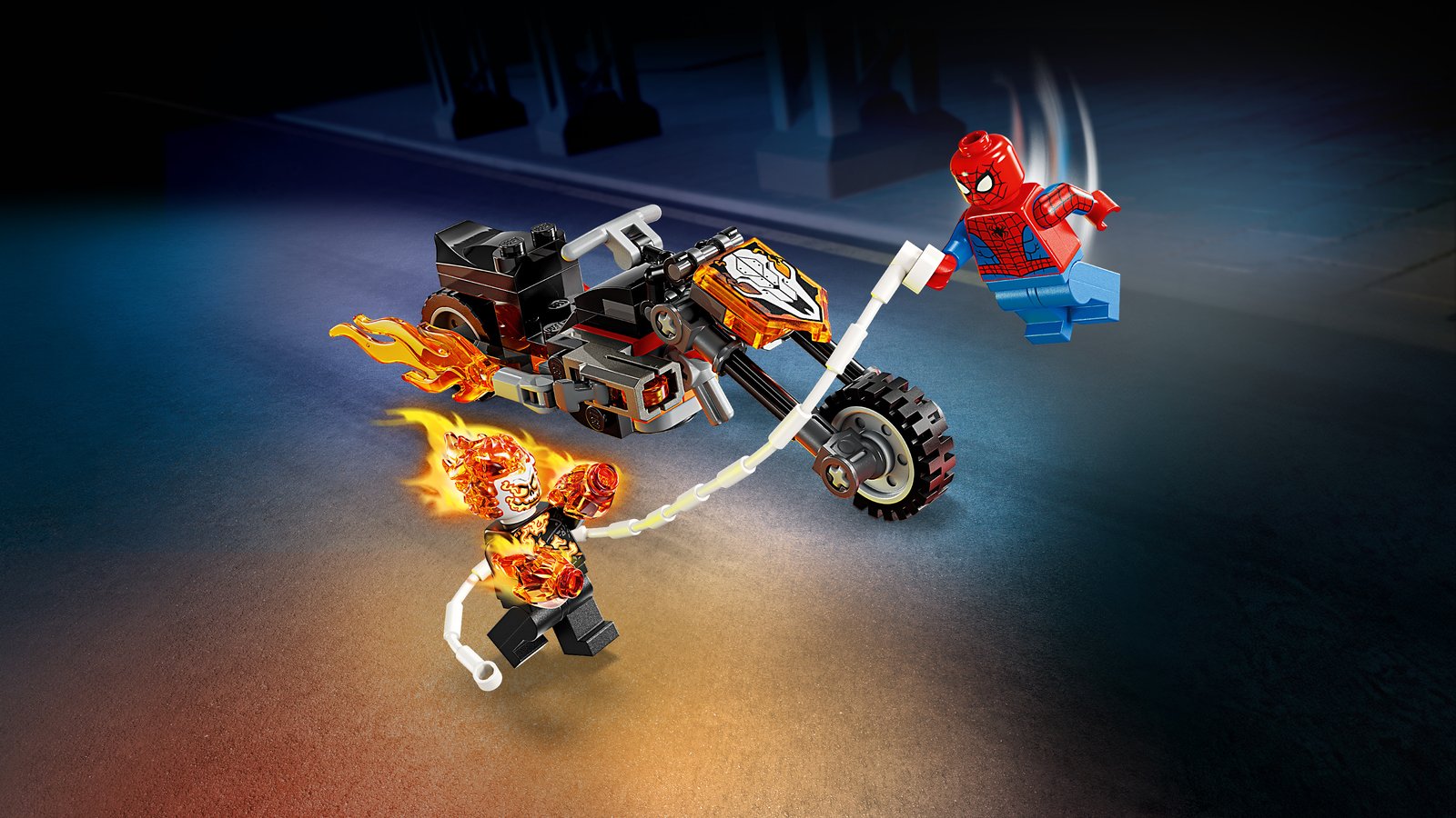 LEGO 76335 LEGO® Super Heroes Marvel 76335 - Spider-Man vs. Ghost Rider auf seinem Motorrad – Detailansicht 1