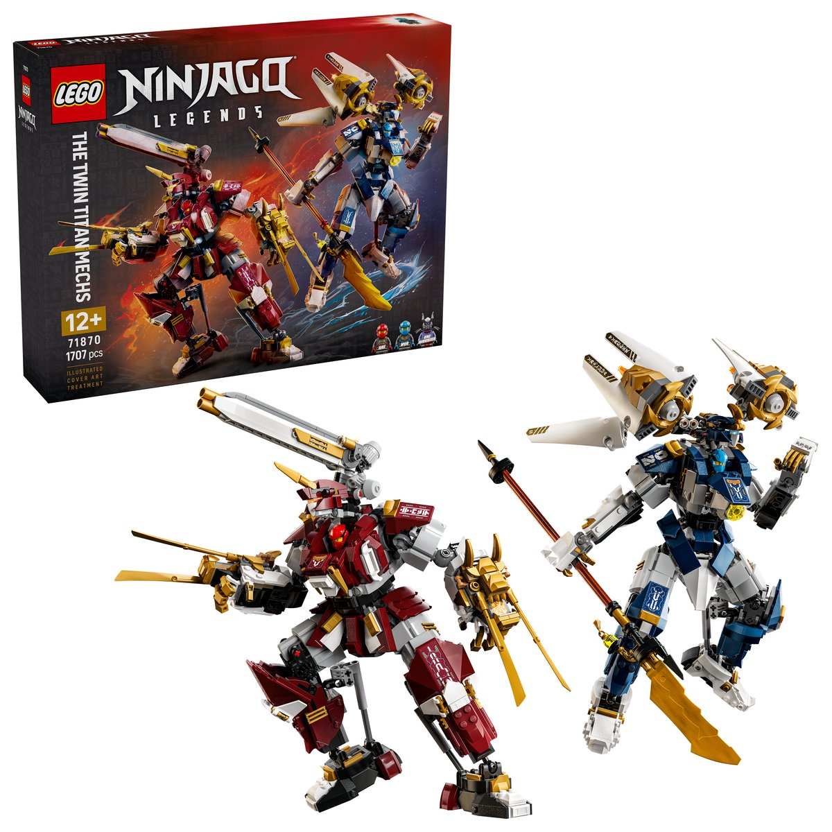 LEGO 71870 LEGO® NINJAGO® 71870 - Die Zwillings-Titanmechs – Box & Produkt