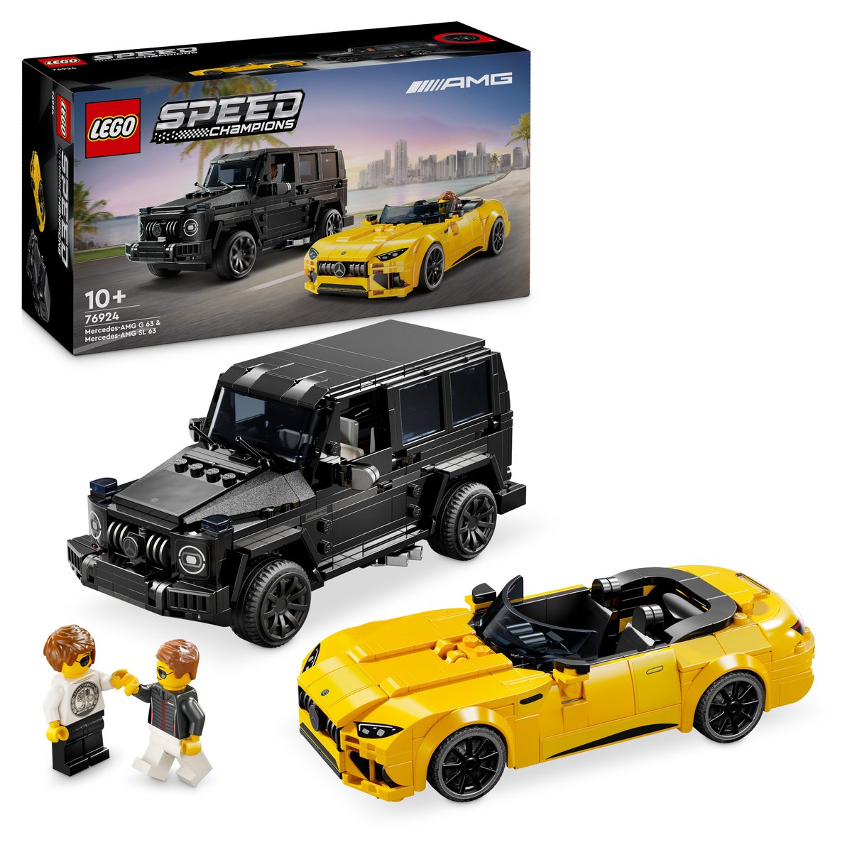 LEGO 76924 LEGO® Speed Champions 76924 - Mercedes-AMG G 63 & Mercedes-AMG SL 63 – Box & Produkt