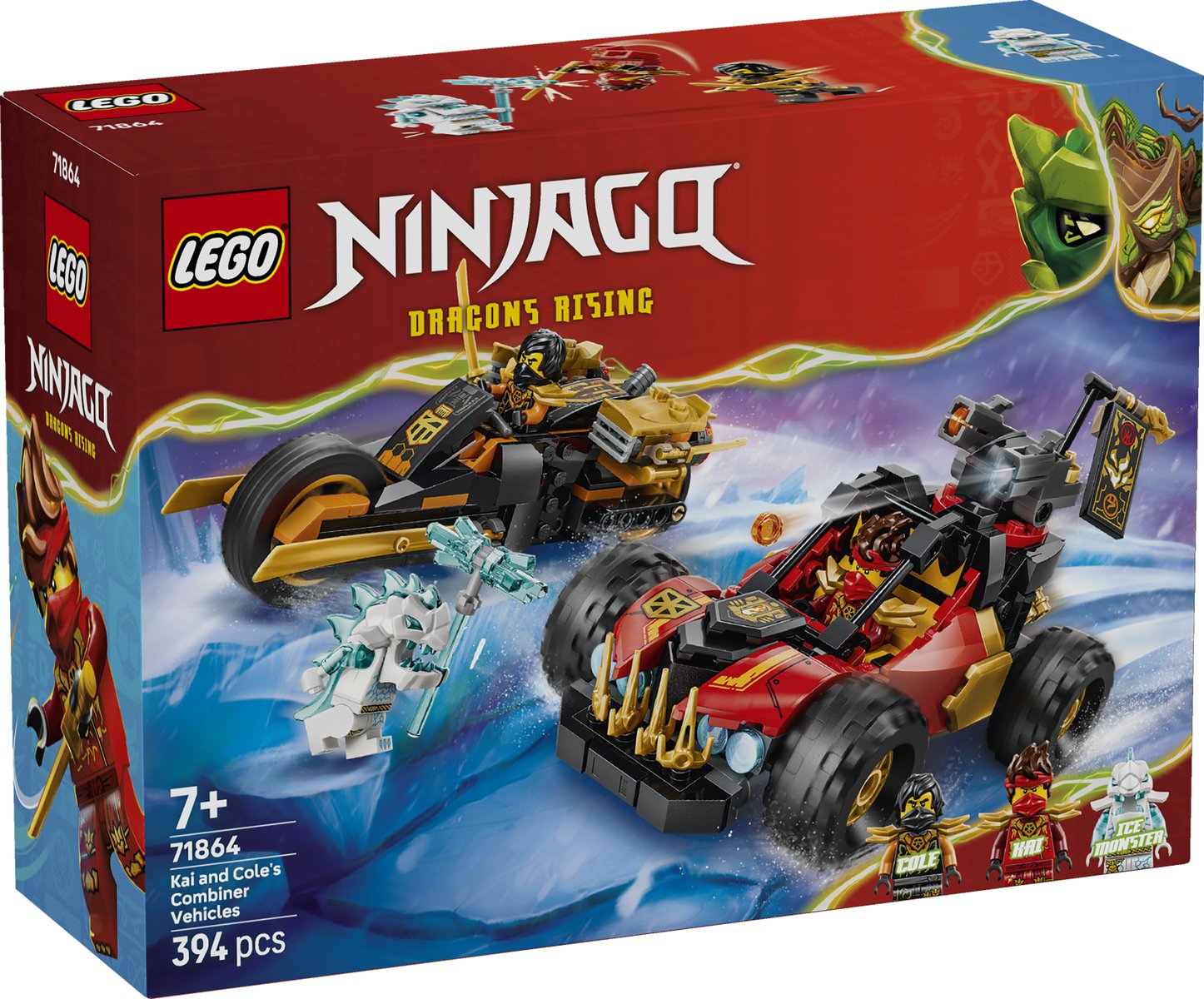 LEGO 71864 LEGO® NINJAGO® 71864 - Kais und Coles Kombi-Flitzer – Verpackung vorne