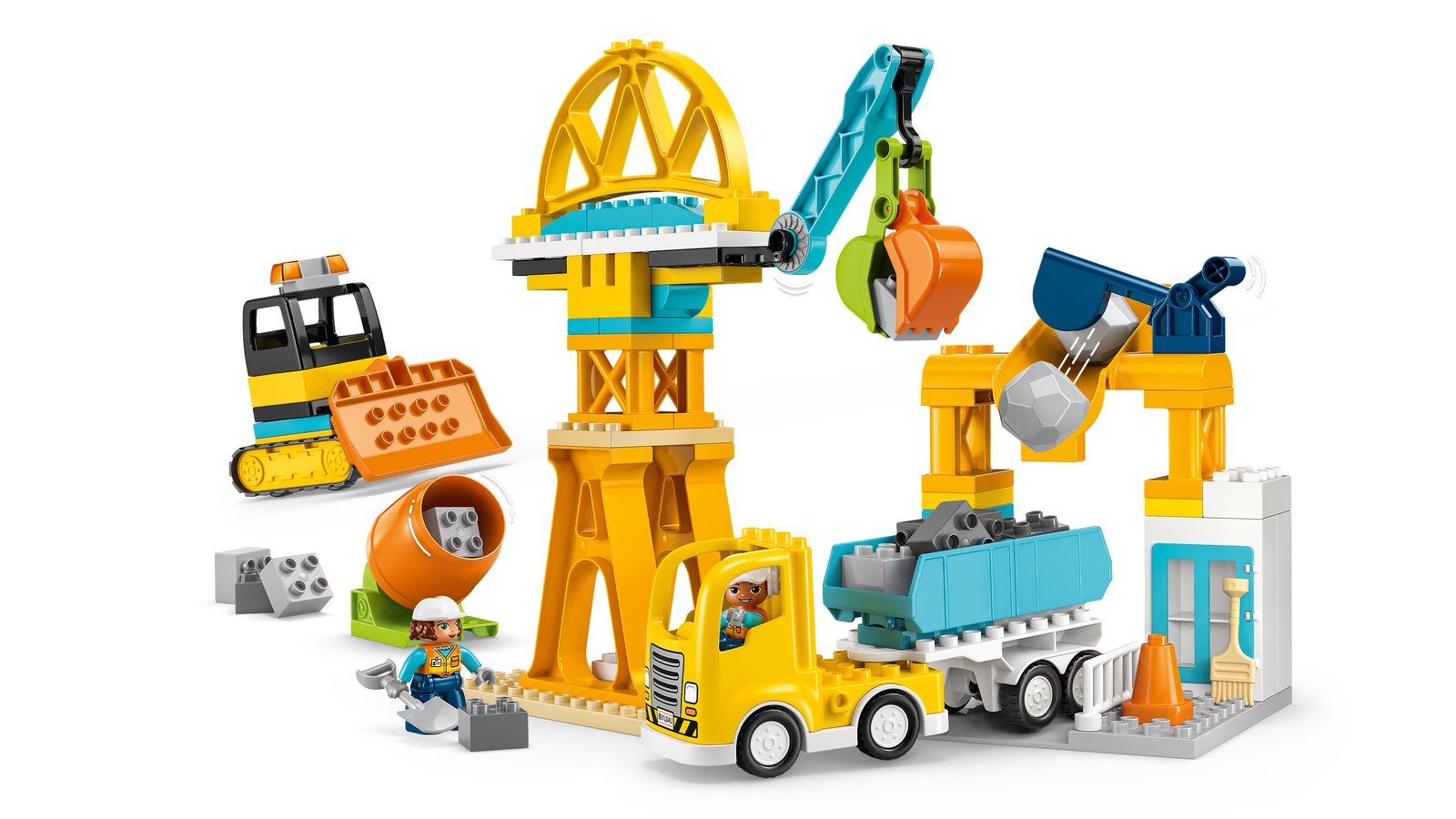 LEGO 10476 LEGO® DUPLO Town 10476 - Baustelle mit Baufahrzeugen – 3-in-1-Set – Primaeres Produktbild