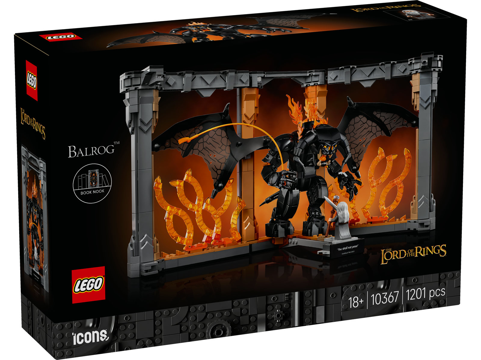 LEGO® Icons 10367 - Der Herr der Ringe: Balrog™ Bücherstütze LEGO® Icons 10367 - Der Herr der Ringe: Balrog™ Bücherstütze