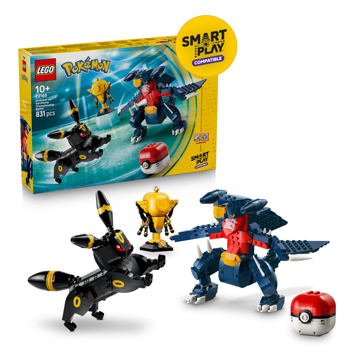 LEGO 72165 LEGO® Pokémon™ 72165 - SMART Play™: Nachtaras und Knakracks Duell um die Meisterschaft – Box & Produkt