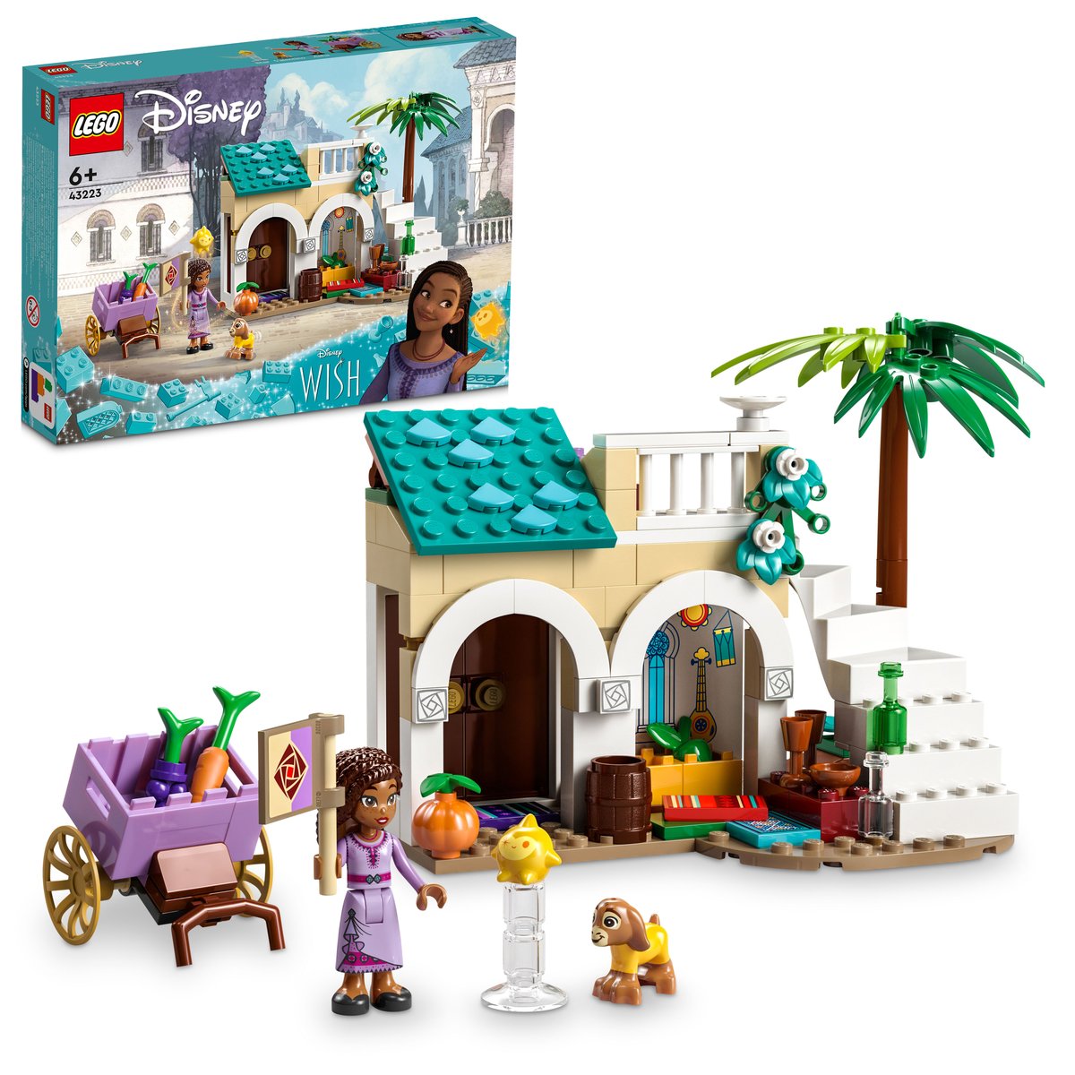 LEGO 43223 LEGO® Disney 43223 - Asha in der Stadt Rosas – Box & Produkt