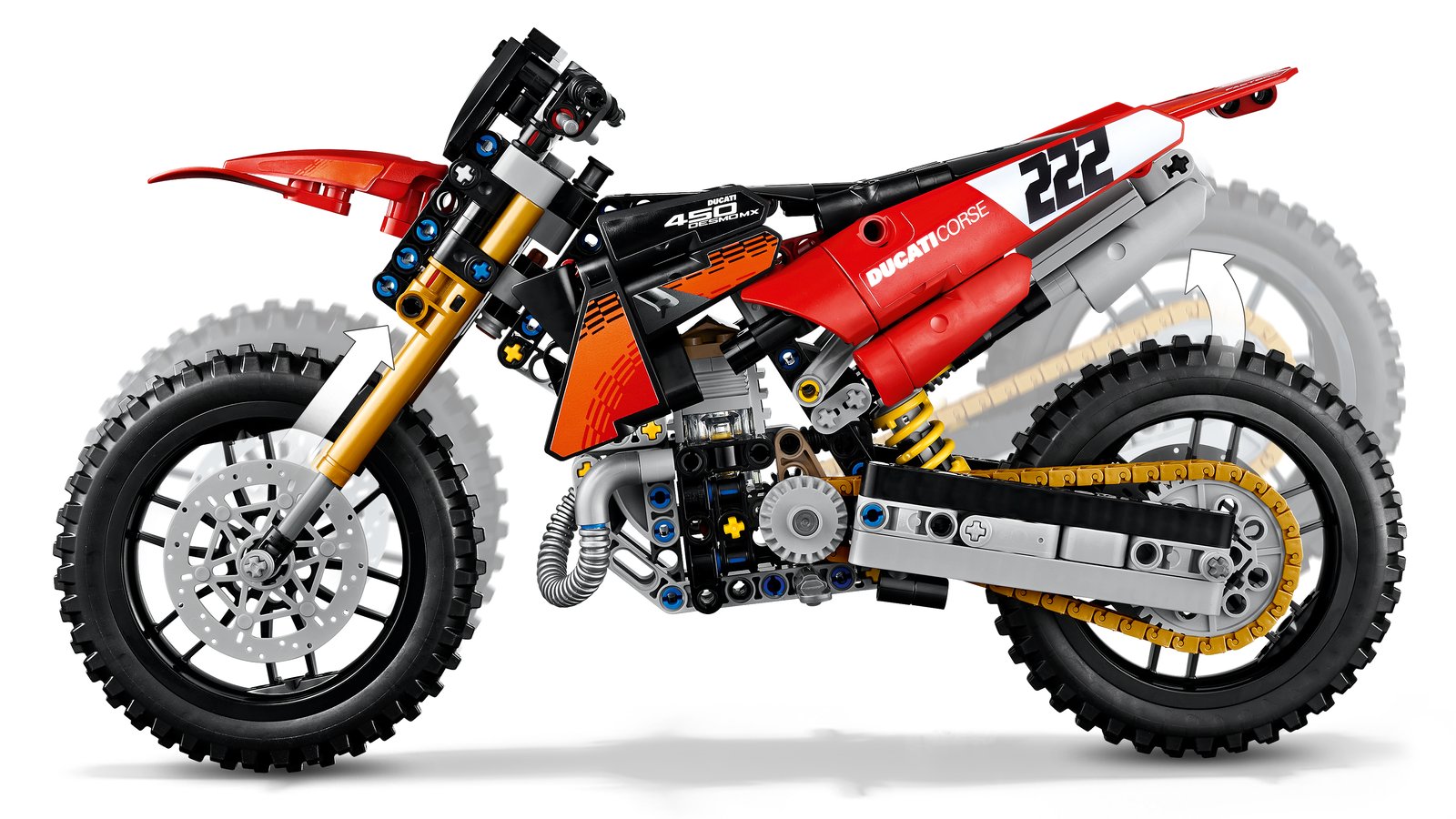 LEGO 42238 LEGO® Technic 42238 - Ducati Desmo450 MX Factory Motorrad – Detailansicht 5