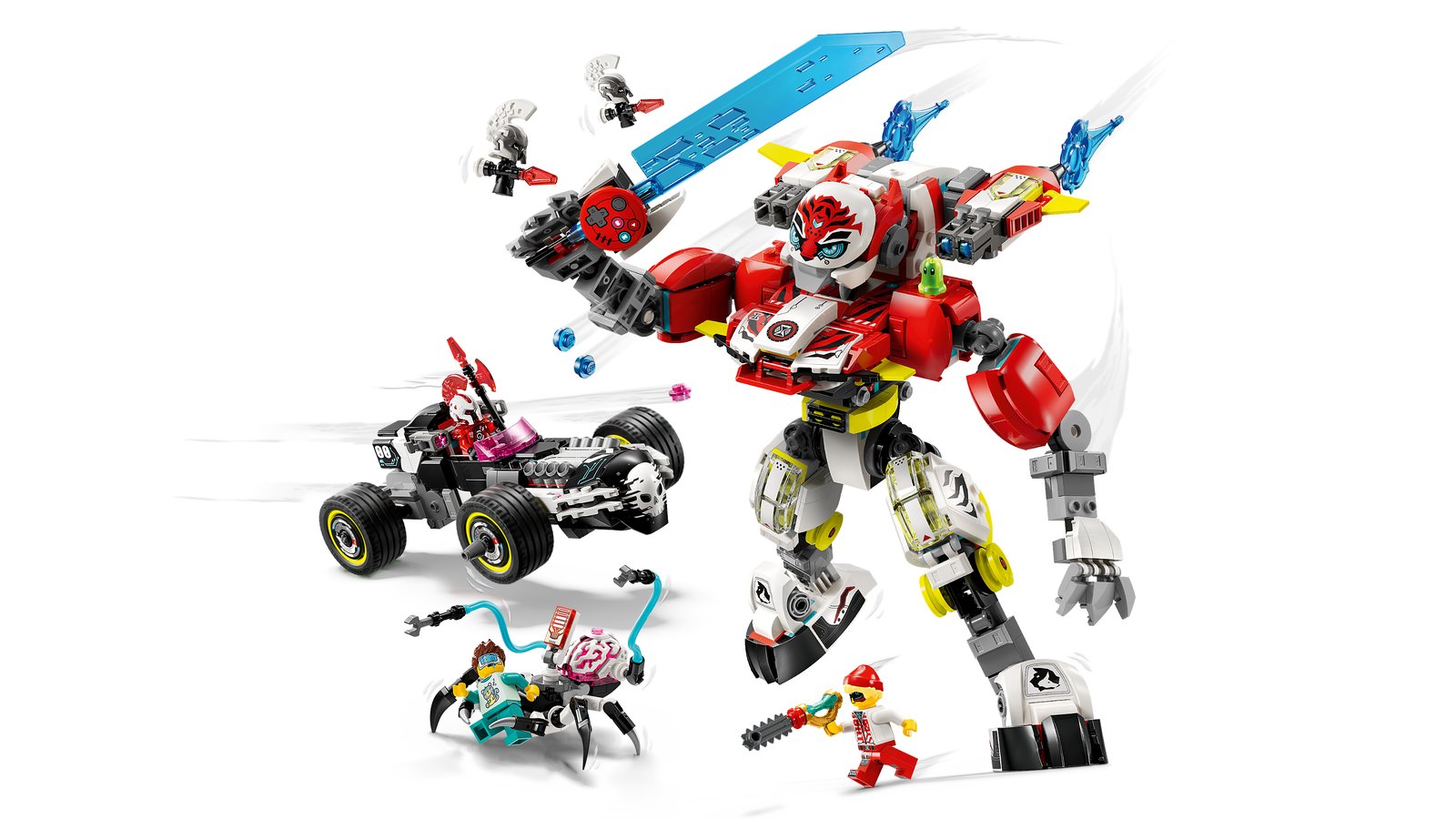 LEGO 71497 LEGO® DREAMZzz 71497 - Coopers Tiger-Mech und Zero's Hot Rod Auto – Primaeres Produktbild