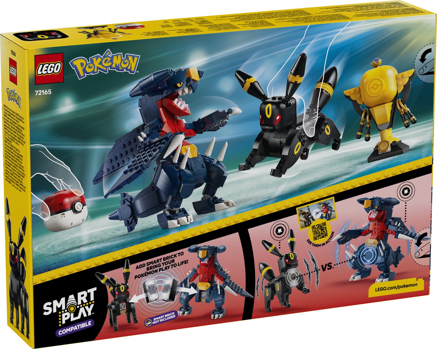 LEGO 72165 LEGO® Pokémon™ 72165 - SMART Play™: Nachtaras und Knakracks Duell um die Meisterschaft – Verpackung hinten