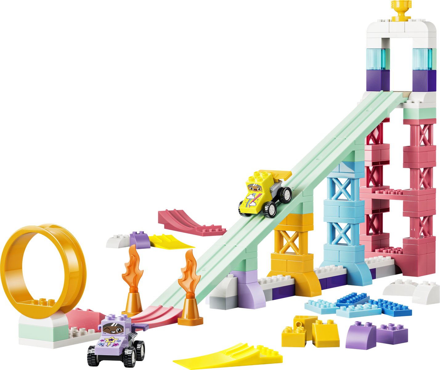 LEGO 10478 LEGO® DUPLO® Town 10478 - Kreative Sprungschanzen mit kleinen Flitzern 3-in-1-Set – Produktfoto