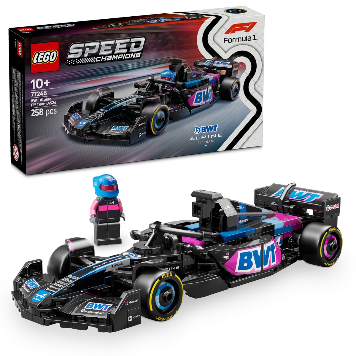 LEGO 77248 LEGO® Speed Champions 77248 - BWT Alpine F1® Team A524 Rennauto – Box & Produkt