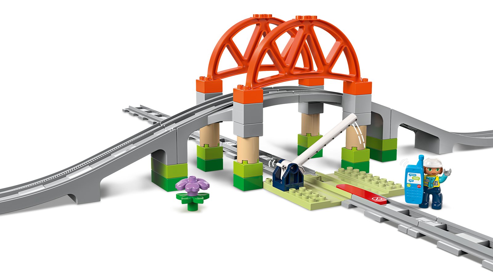 LEGO 10426 LEGO® DUPLO 10426 - Eisenbahnbrücke und Schienen – Erweiterungsset – Primaeres Produktbild