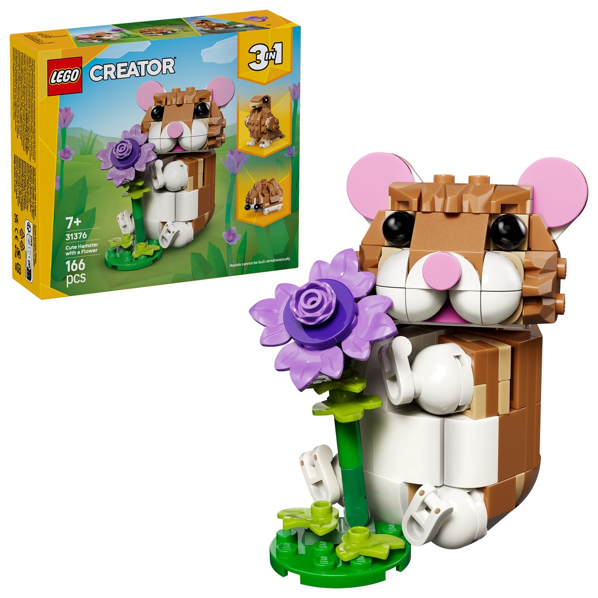 LEGO 31376 LEGO® Creator 31376 - Niedlicher Hamster mit Blume – Box & Produkt