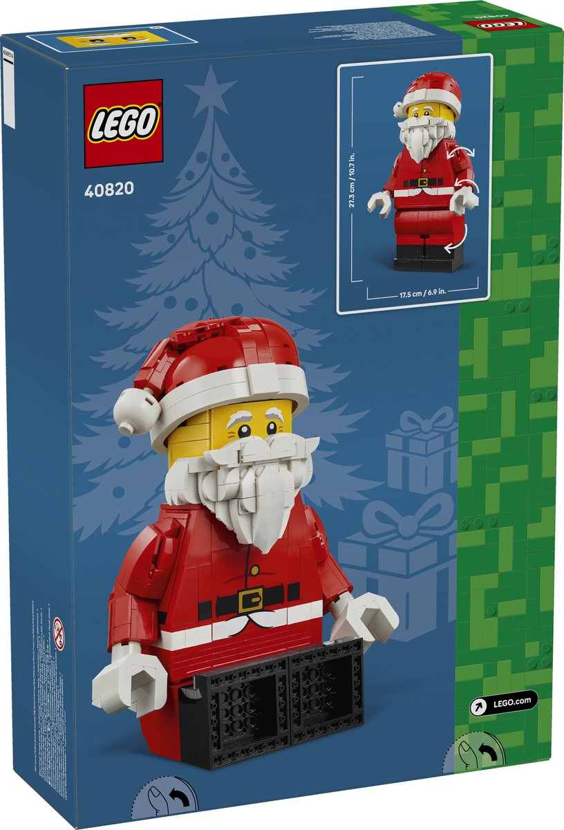 LEGO 40820 LEGO® LEGO Iconic 40820 - Große Weihnachtsmann-Minifigur – Verpackung hinten