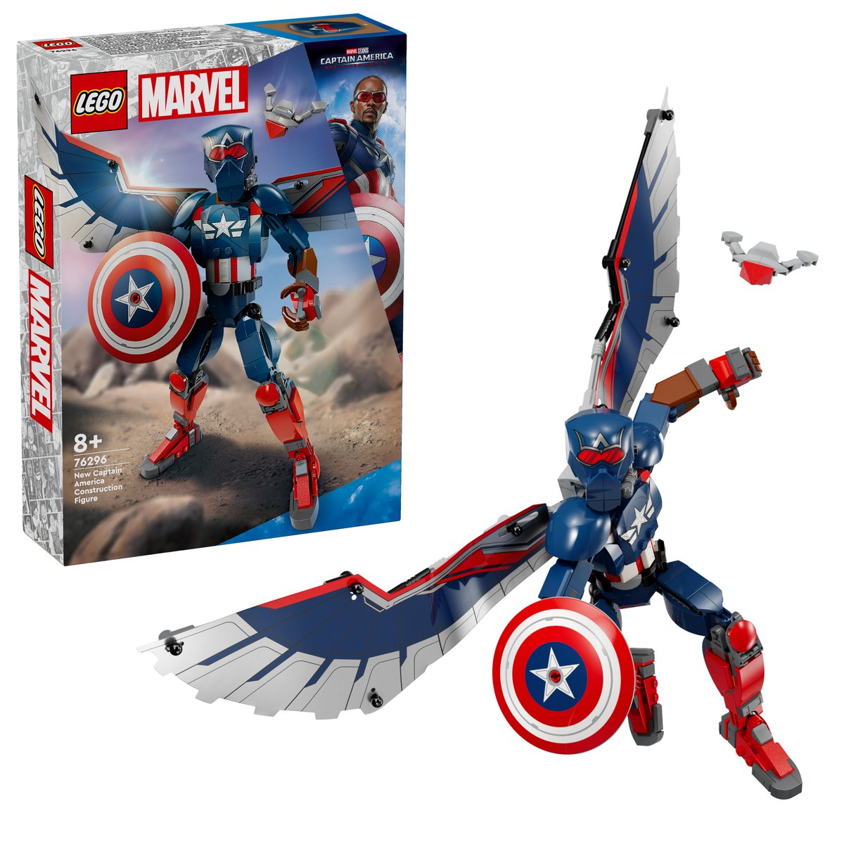 LEGO 76296 LEGO® Marvel 76296 - New Captain America Baufigur – Box & Produkt