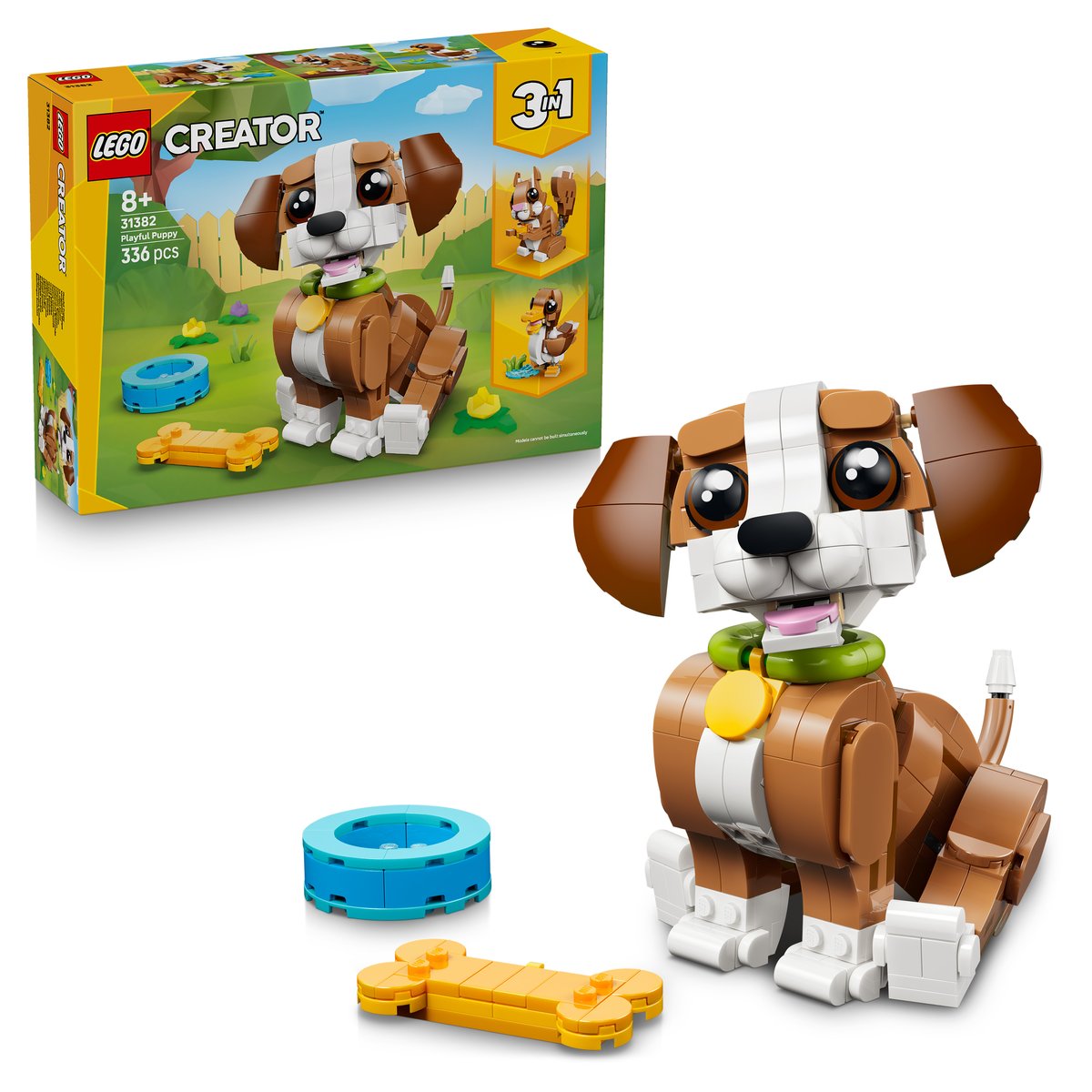 LEGO 31382 LEGO® Creator 31382 - Niedliche Tiere: Verspielter Welpe – Box & Produkt