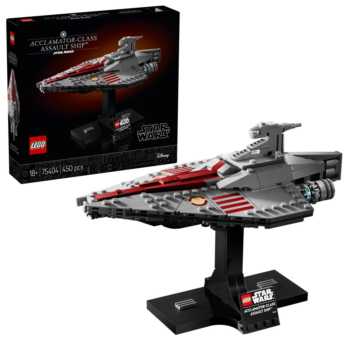 LEGO 75404 LEGO® Star Wars™ 75404 - Assault Ship™ der Acclamator-Klasse – Box & Produkt