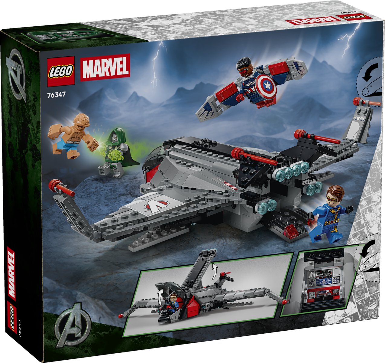 LEGO 76347 LEGO® Super Heroes Marvel 76347 - Avengers: Doomsday Quinjet – Verpackung hinten