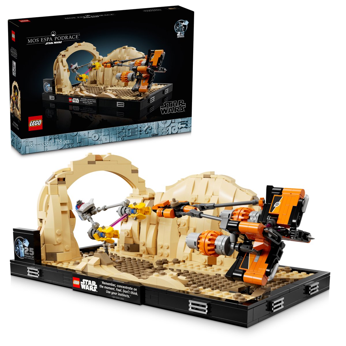 LEGO 75380 LEGO® Star Wars™ 75380 - Podrennen in Mos Espa – Diorama – Box & Produkt