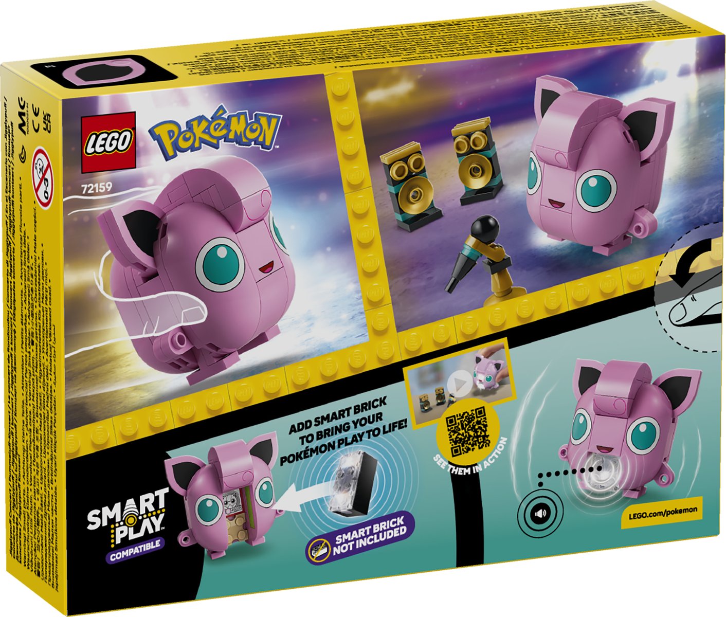 LEGO 72159 LEGO® Pokémon™ 72159 - SMART Play™: Pummeluff-Konzert – Verpackung hinten