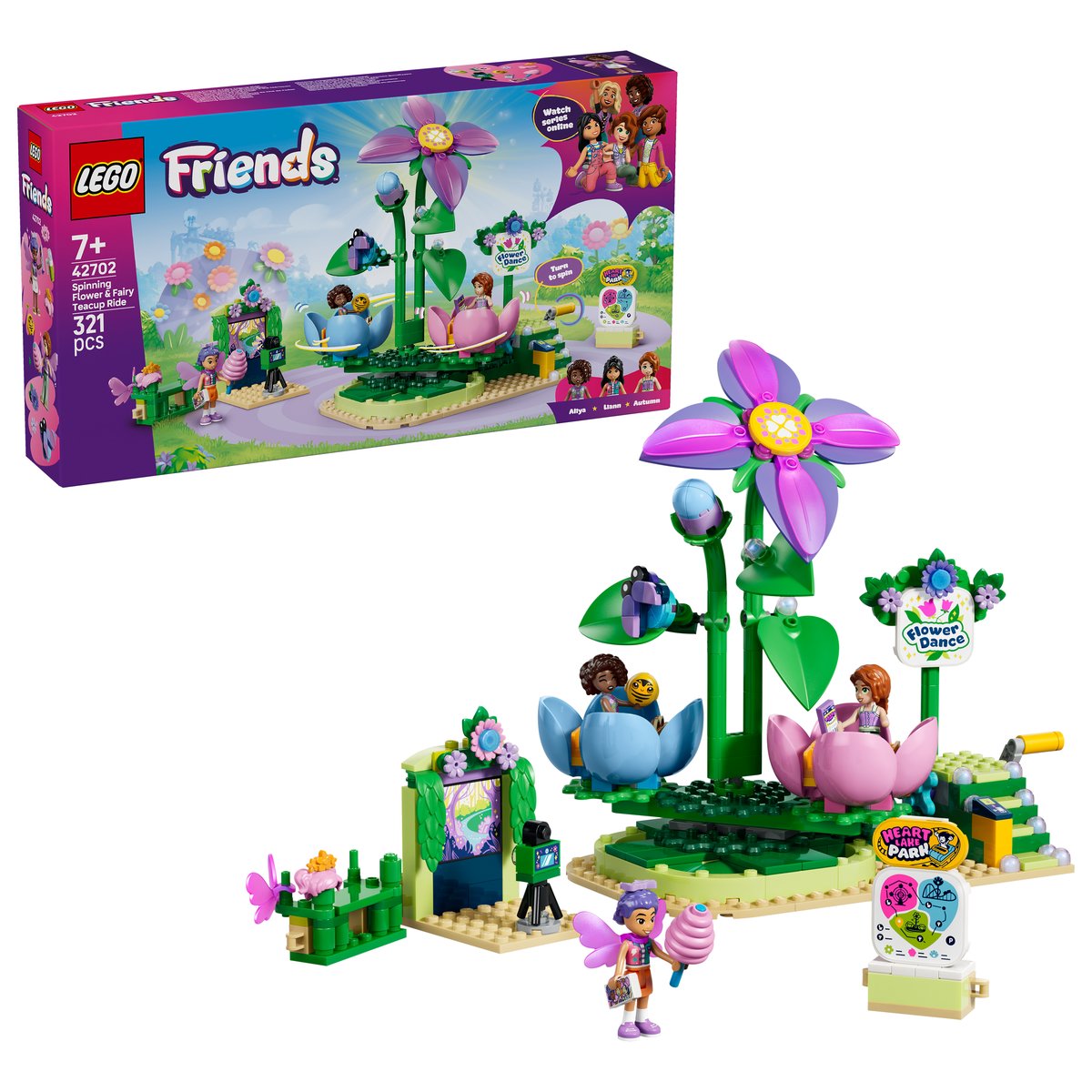 LEGO 42702 LEGO® Friends 42702 - Feentassen-Karussell mit Blumendeko – Box & Produkt
