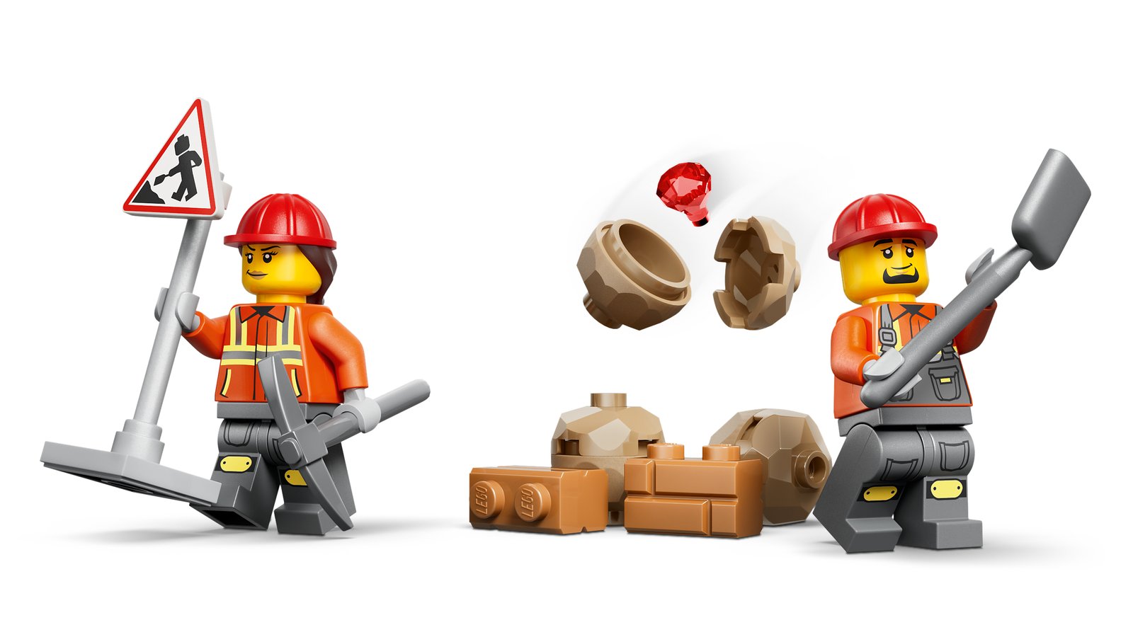 LEGO 60480 LEGO® City 60480 - Gelber Baggerlader – Detailansicht 2