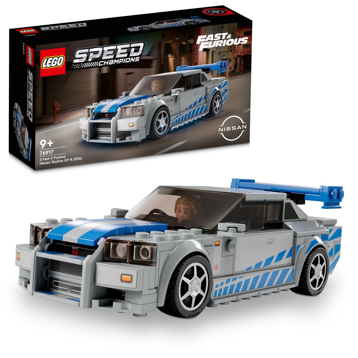 LEGO 76917 LEGO® Speed Champions 76917 - Nissan Skyline GT-R (R34) – Box & Produkt