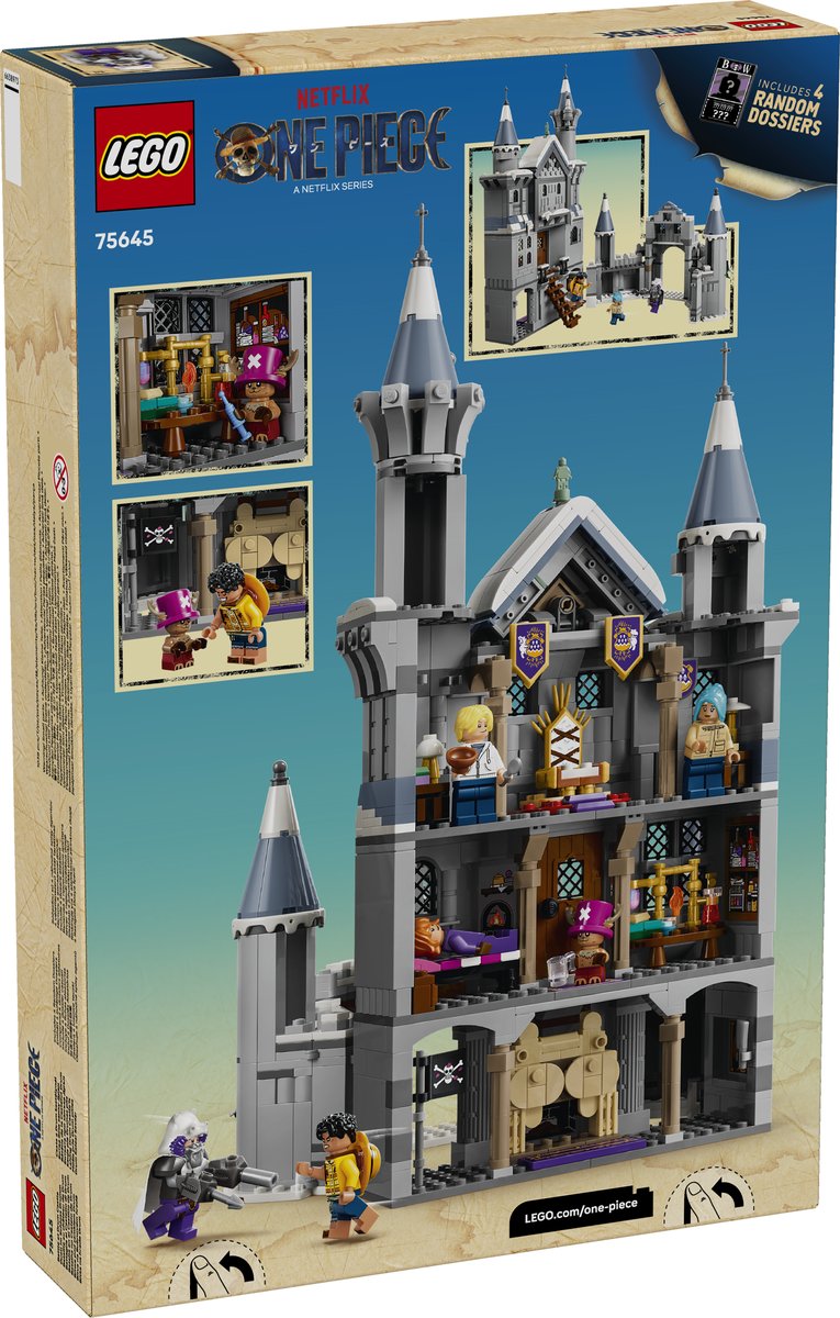 LEGO 75645 LEGO® ONE PIECE 75645 - Duell im Schloss Drumm – Verpackung hinten