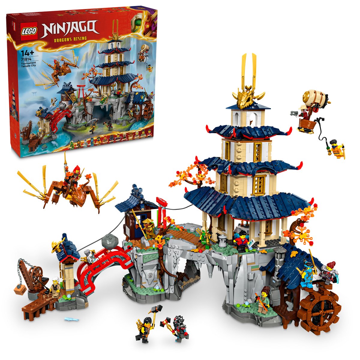 LEGO 71814 LEGO® NINJAGO® 71814 - Turnier-Tempelstadt – Box & Produkt
