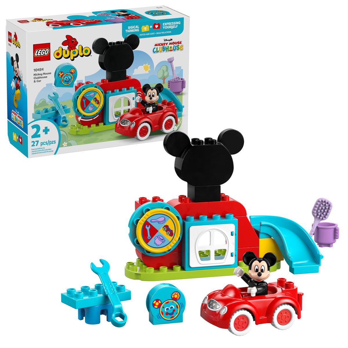 LEGO 10454 LEGO® DUPLO Disney 10454 - Mickys Clubhaus und Auto – Box & Produkt