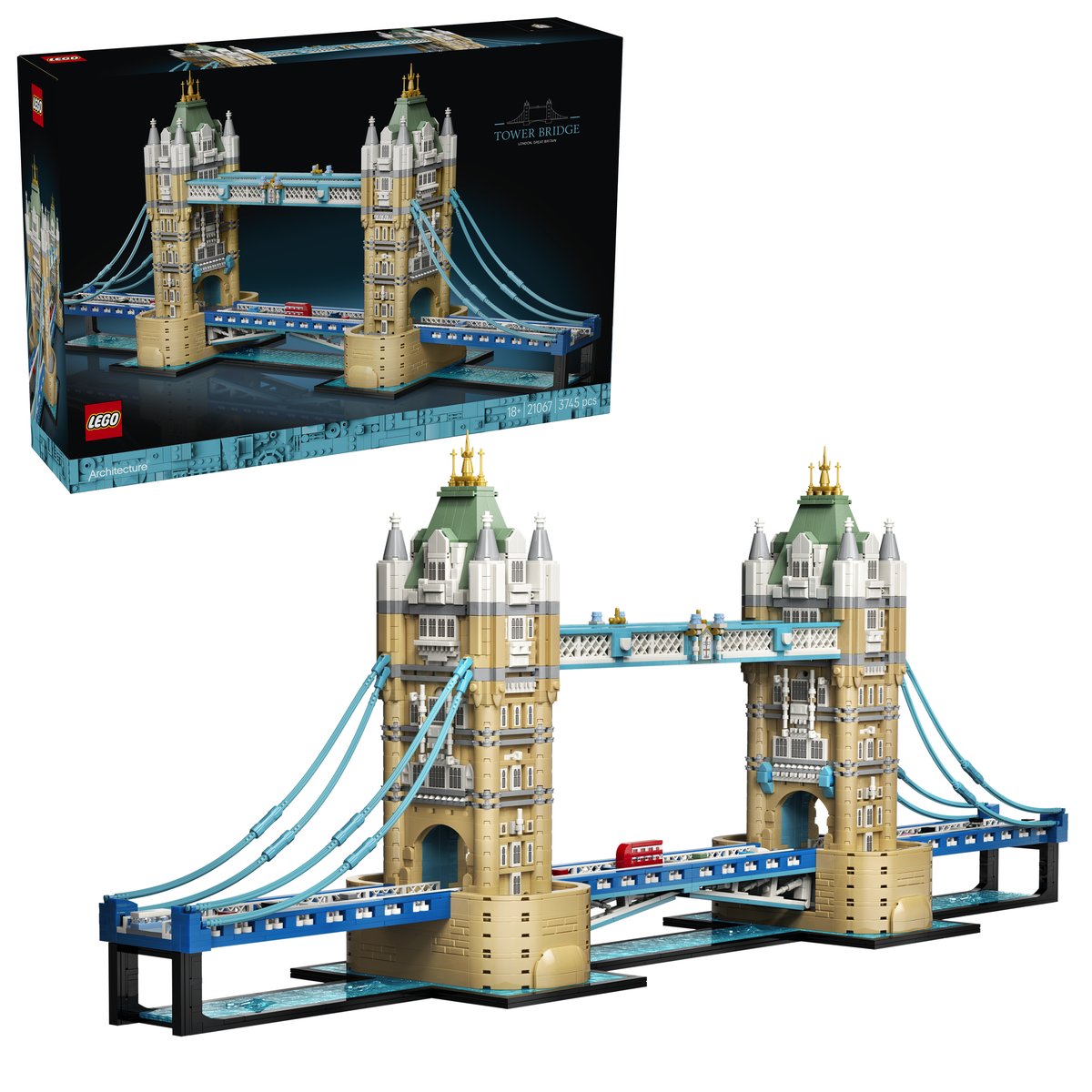 LEGO 21067 LEGO® Architecture 21067 - Tower Bridge – Box & Produkt