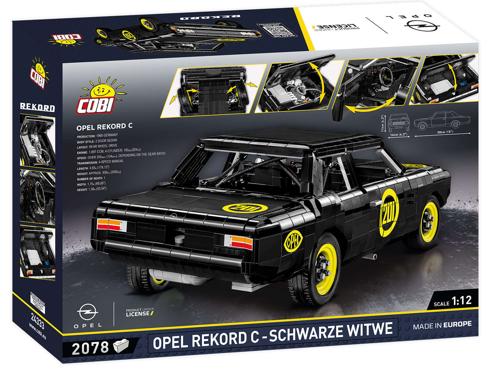 COBI 24333 - Opel Rekord C Schwarze Witwe