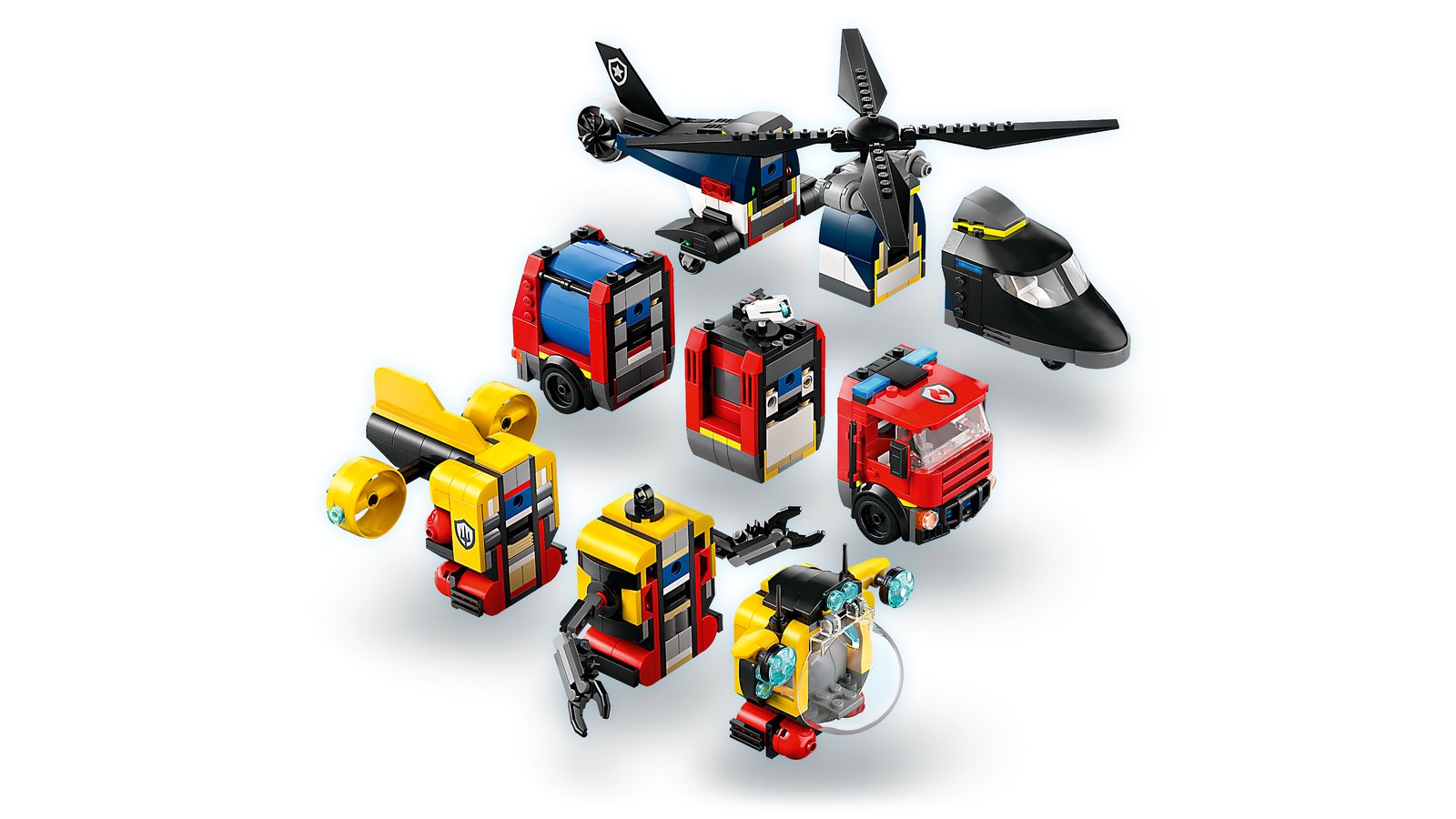 LEGO 60462 LEGO® City 60462 - Kombinationsset mit Hubschrauber, Löschauto und U-Boot – Detailansicht 2