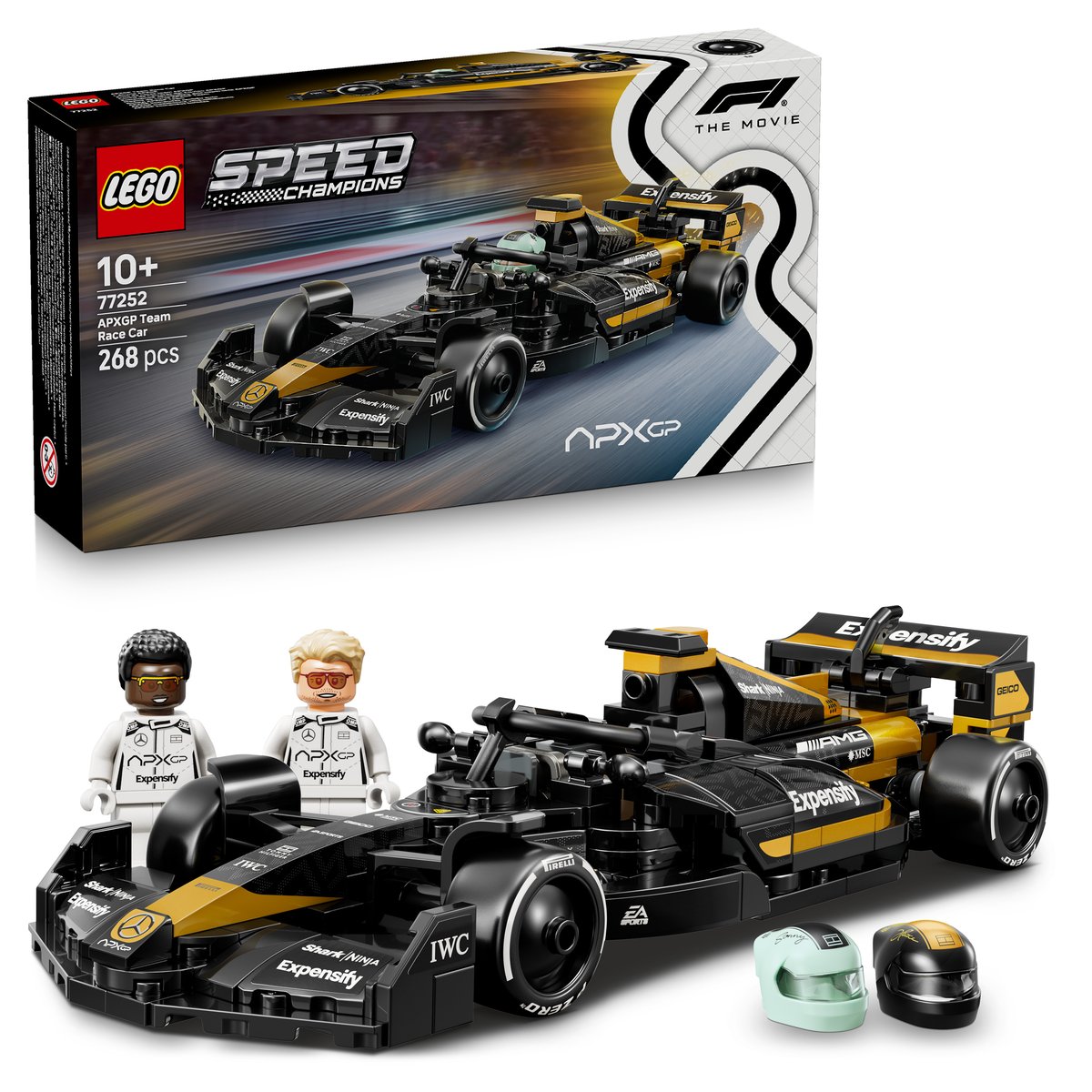 LEGO 77252 LEGO® Speed Champions 77252 - APXGP Team Race Car aus F1® Der Film – Box & Produkt