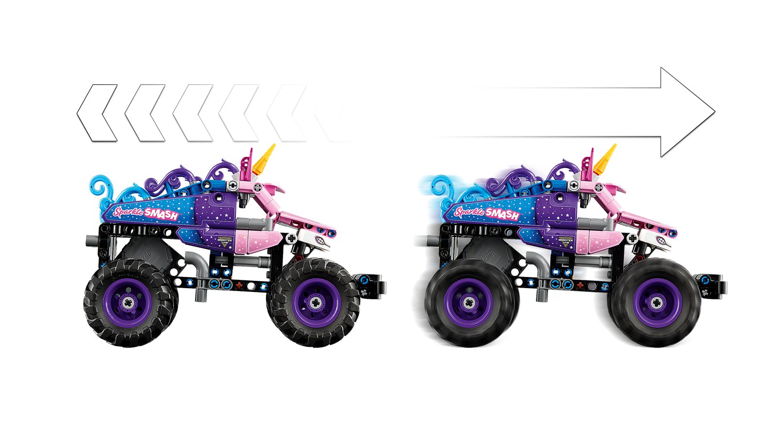 LEGO 42220 LEGO® Technic 42220 - Monster Jam™ Sparkle Smash™ mit Rückziehmotor – Detailansicht 3