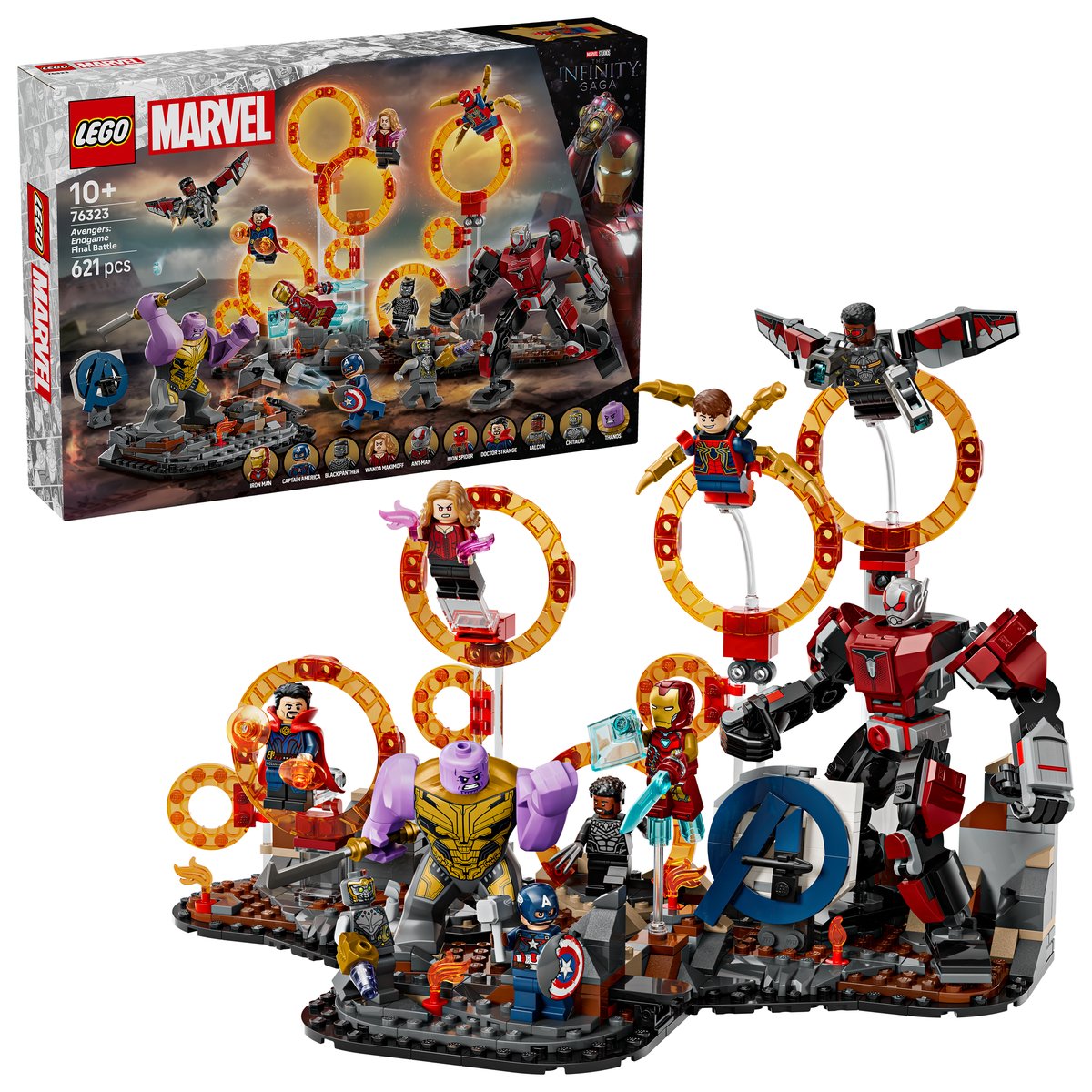 LEGO 76323 LEGO® Super Heroes 76323 - Avengers: Endgame Letzter Showdown – Box & Produkt