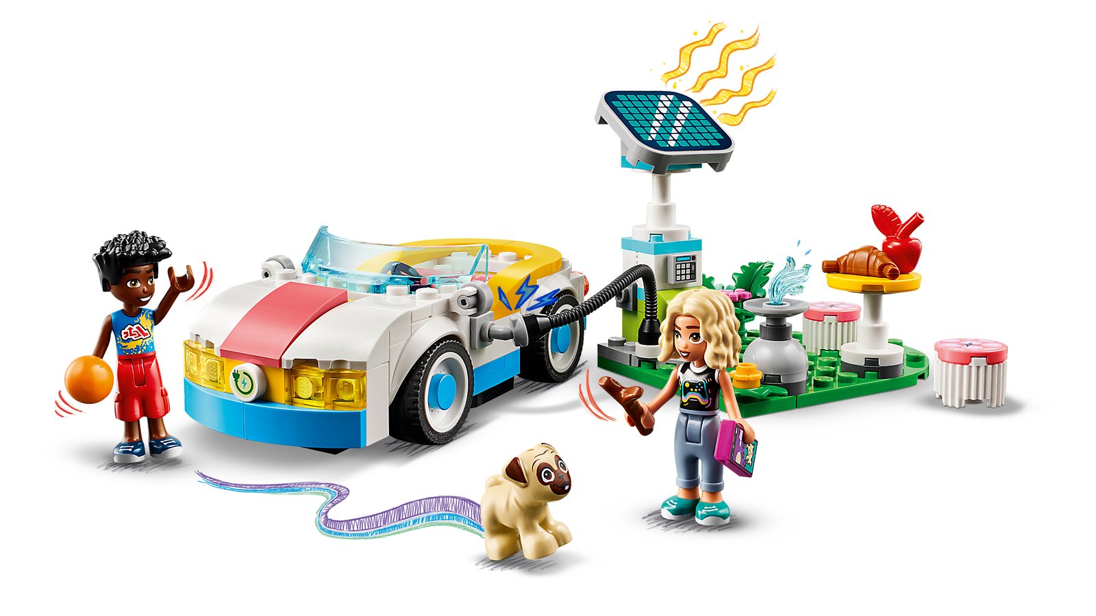 LEGO 42609 LEGO® Friends 42609 - E-Auto mit Ladestation – Primaeres Produktbild