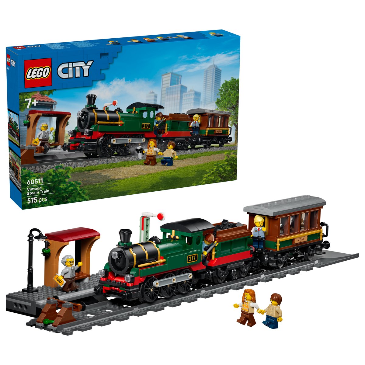 LEGO 60511 LEGO® City 60511 - Klassischer Dampfzug – Box & Produkt