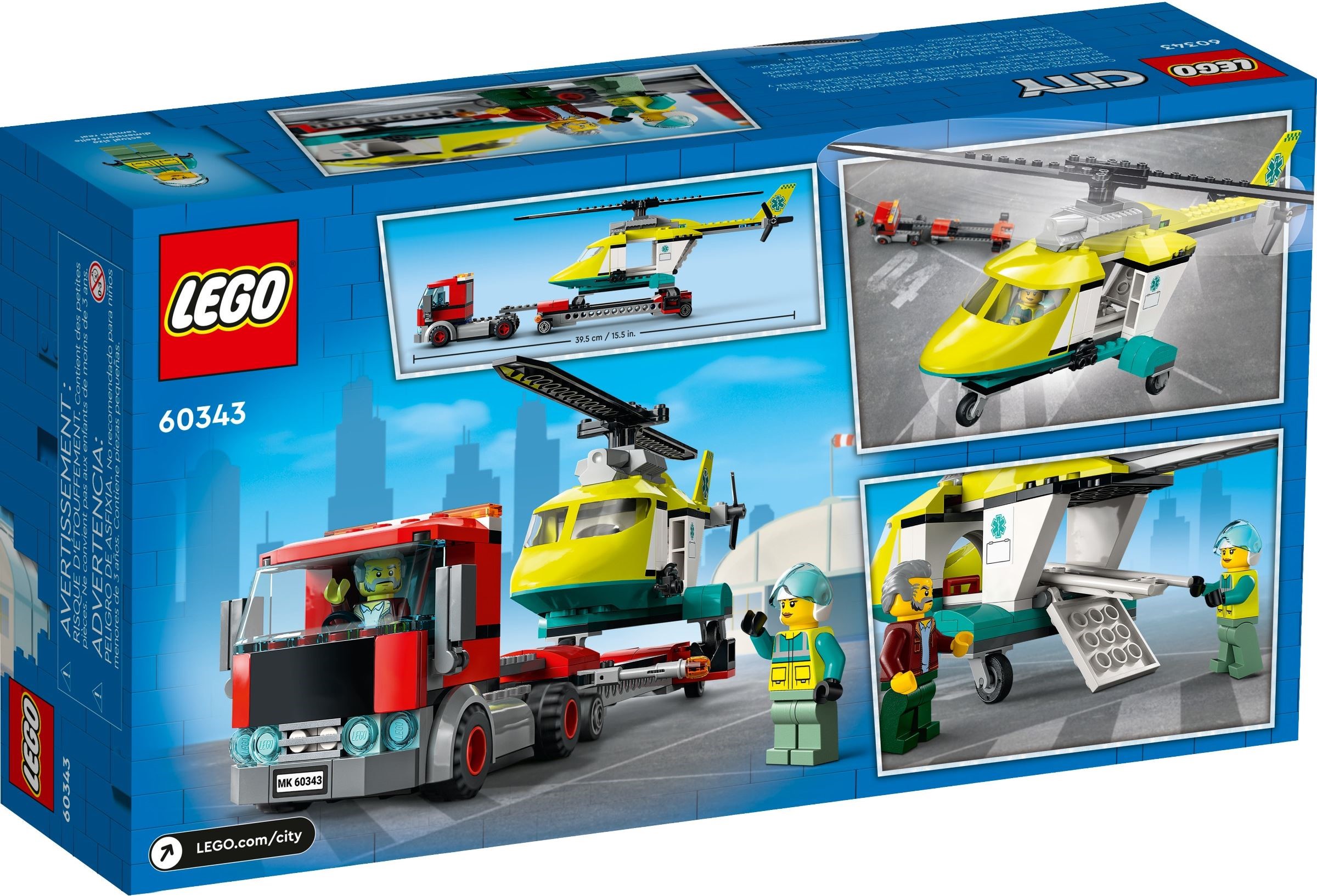 LEGO® City 60343 - Hubschrauber Transporter - Box Back