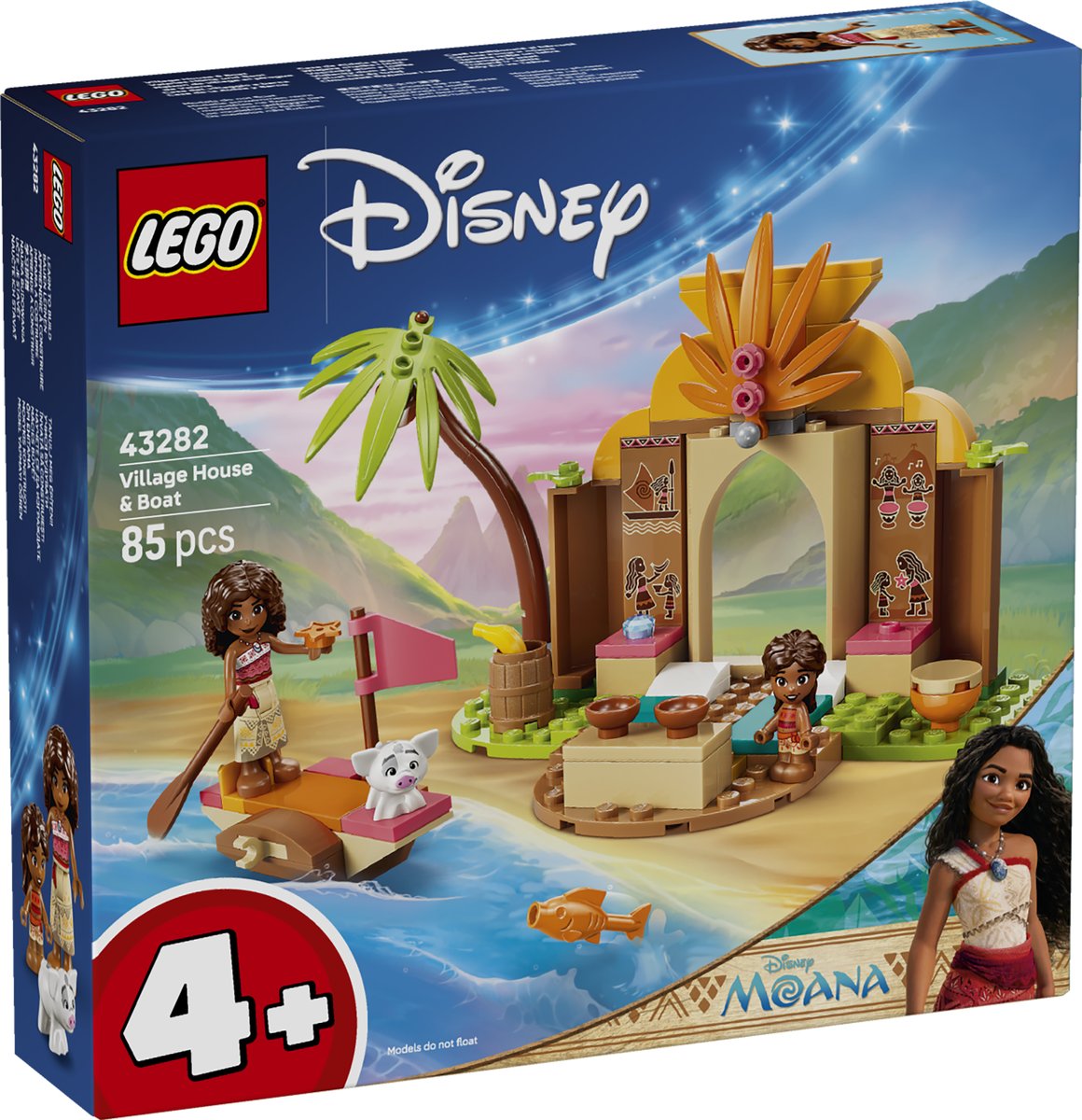 LEGO 43282 LEGO® ǀ Disney Vaiana 43282 - Vaianas Hütte und Boot – Verpackung vorne