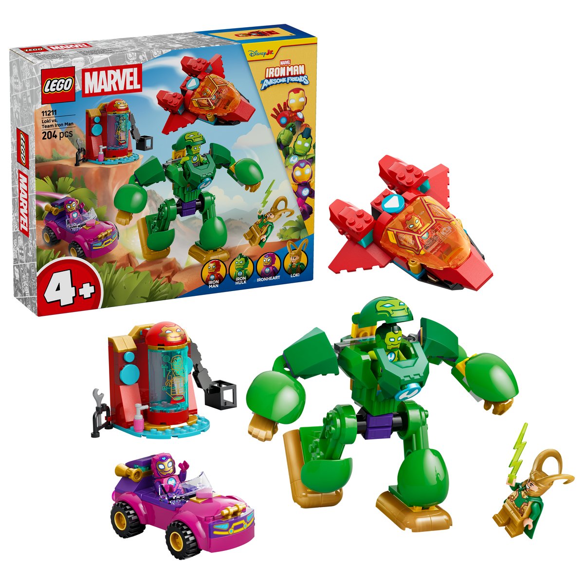 LEGO 11211 LEGO® ǀ Marvel Iron Man und Seine Fantastischen Freunde 11211 - Loki vs. Team Iron Man – Box & Produkt