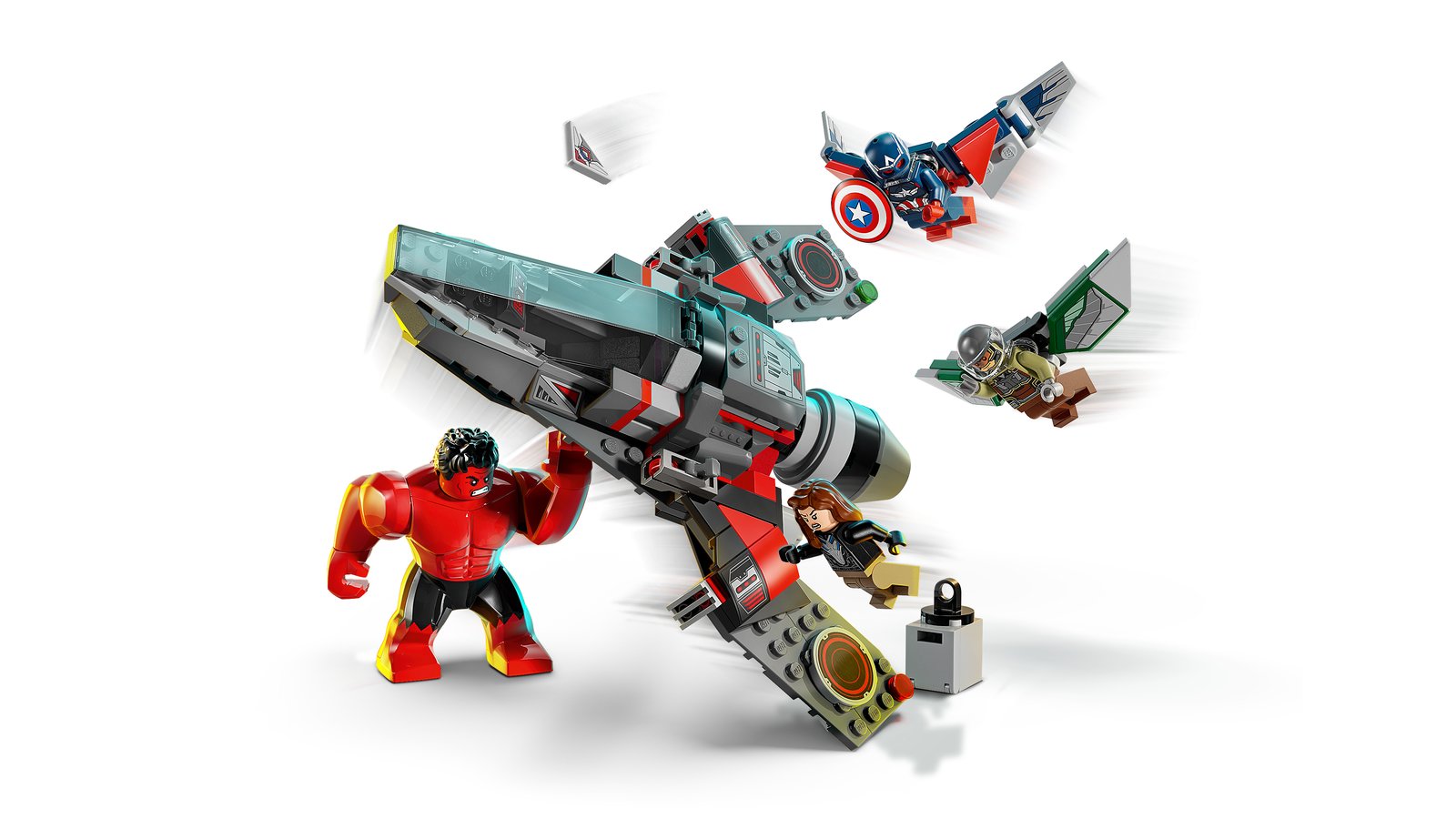LEGO 76292 LEGO® Marvel 76292 - Showdown zwischen Captain America und Red Hulk – Detailansicht 2