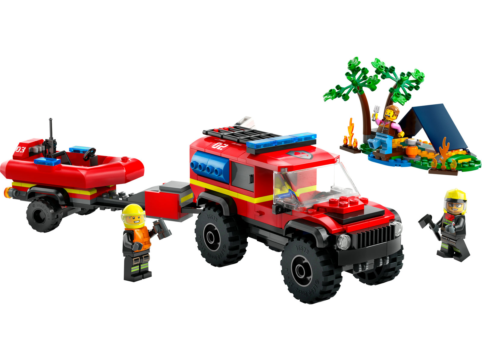 LEGO® City 60412 - Feuerwehrgeländewagen mit Rettungsboot