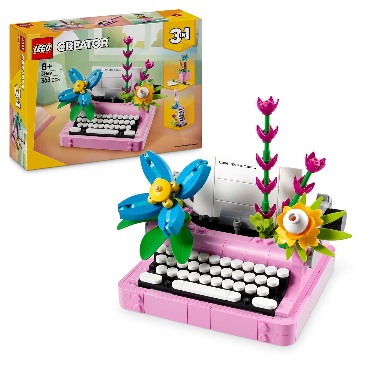 LEGO 31169 LEGO® Creator 31169 - Schreibmaschine mit Blumen – Box & Produkt