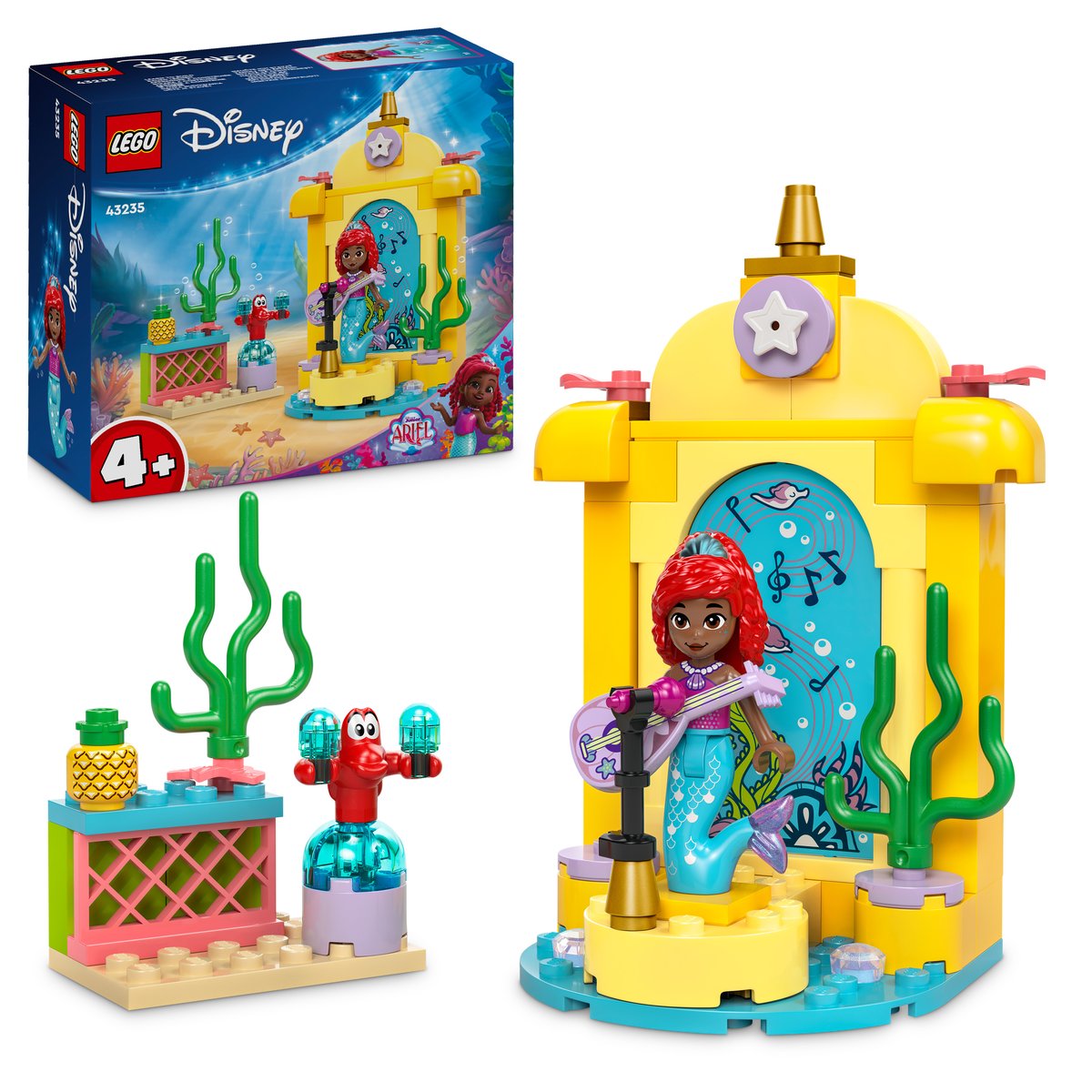LEGO 43235 LEGO® Disney Princess 43235 - Arielles Musikbühne – Box & Produkt