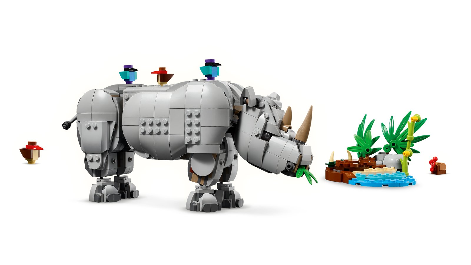 LEGO 31171 LEGO® Creator 31171 - Wilde Tiere: Prächtiges Nashorn mit Vögeln – Detailansicht 6