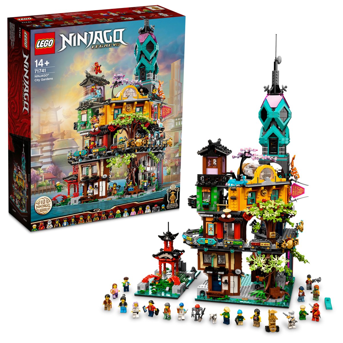 LEGO 71741 LEGO® Ninjago 71741 - Die Gärten von NINJAGO® City – Box & Produkt