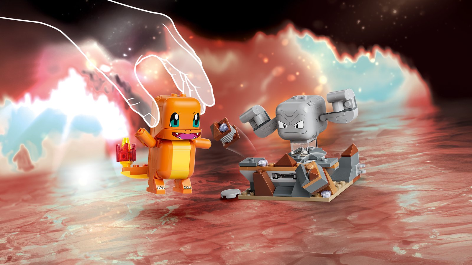 LEGO 72157 LEGO® Pokémon™ 72157 - SMART Play™: Glumandas und Kleinsteins Höhlenduell – Detailansicht 4