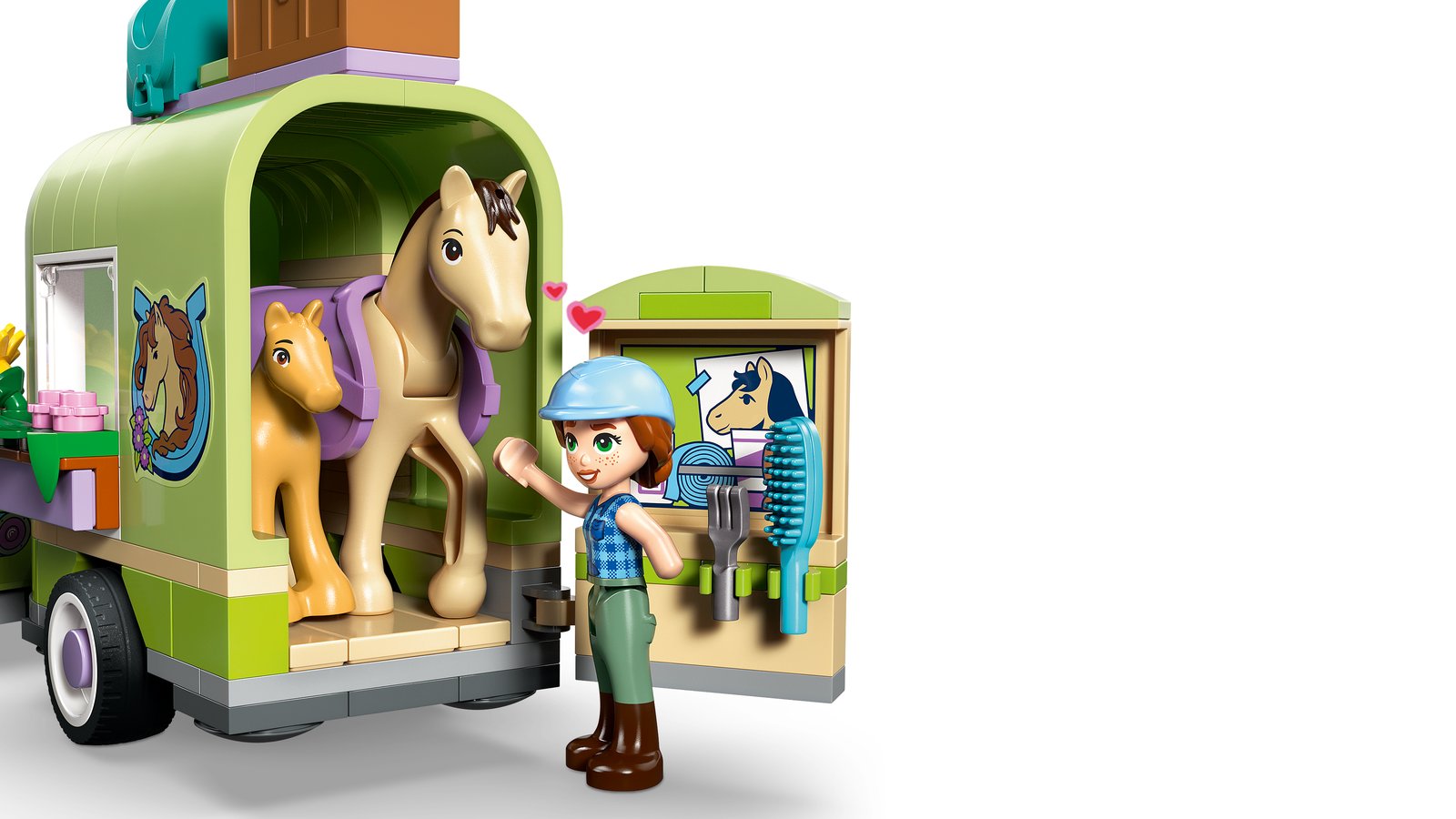 LEGO 42695 LEGO® Friends 42695 - Pferd und Fohlen mit Pferdeanhänger – Detailansicht 5